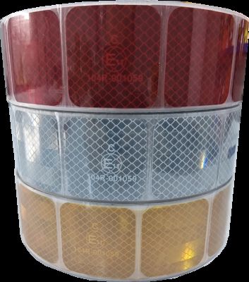 2 インチ高輝度プリズムアクリル粘着 ECE 104 反射テープ E マークドット自己粘着再帰反射テープ