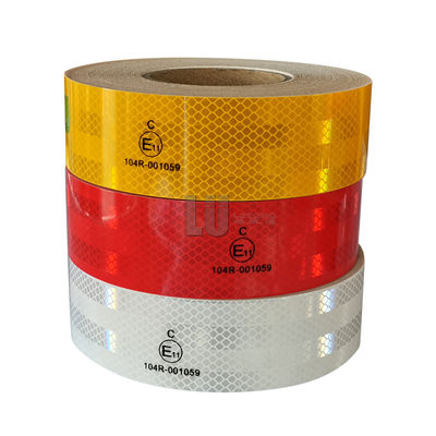 White Yellow Red ECE 104R Self Adhesive Prismatic Car Truck Vehicle Reflector Tape Reflective Tape for Conspicuity Marking