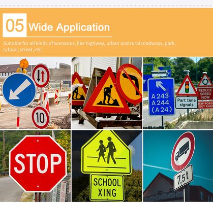 10 年間粘着性蛍光イエロー グリーン ライム マイクロ プリズム反射シート フィルム高視認性交通標識用