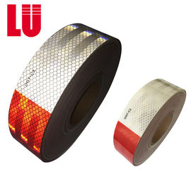 2 Inch White+Red Diamond Grade Truck Safety Reflective Material Retro Reflect Sticker Conspicuity Tape DOT-C2