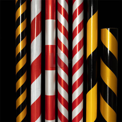 斜め反射フィルム 赤と白の反射テープ 交通安全警告テープ 黄色と黒の反射フィルム