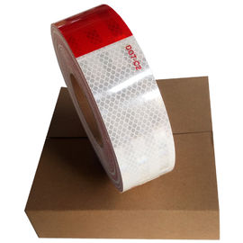 2 Inch White+Red Diamond Grade Truck Safety Reflective Material Retro Reflect Sticker Conspicuity Tape DOT-C2