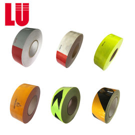 2 Inch White+Red Diamond Grade Truck Safety Reflective Material Retro Reflect Sticker Conspicuity Tape DOT-C2